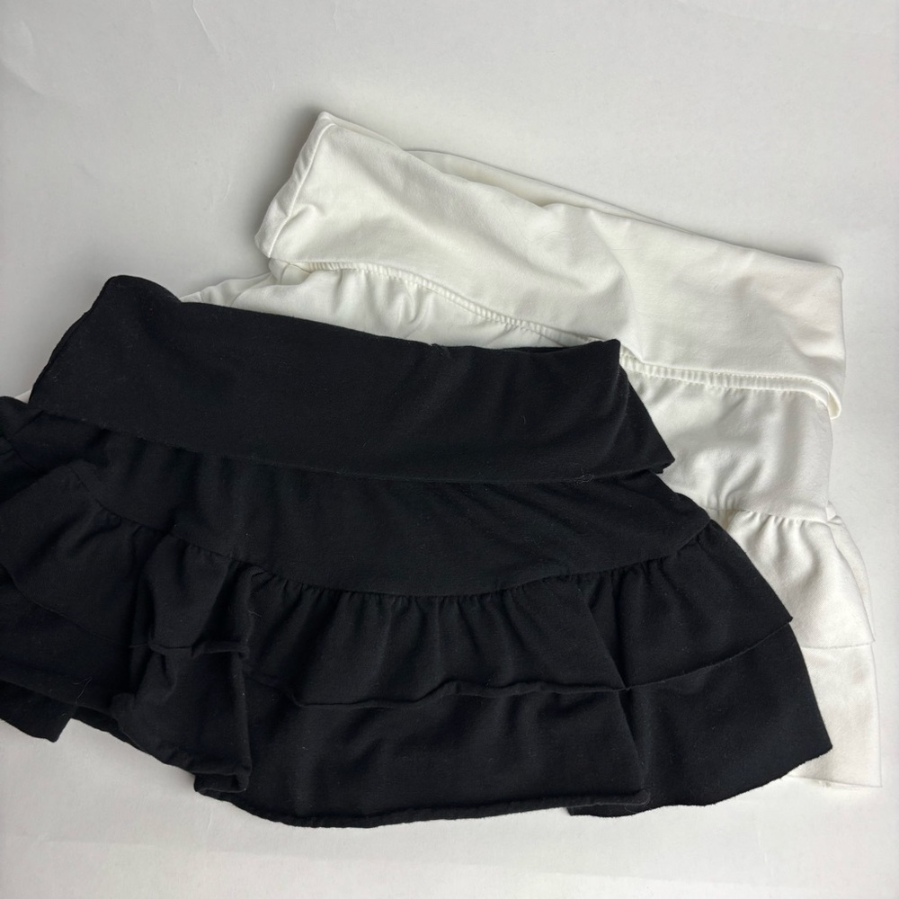 SHEIN Black and White Ruffled Skirts Bundle